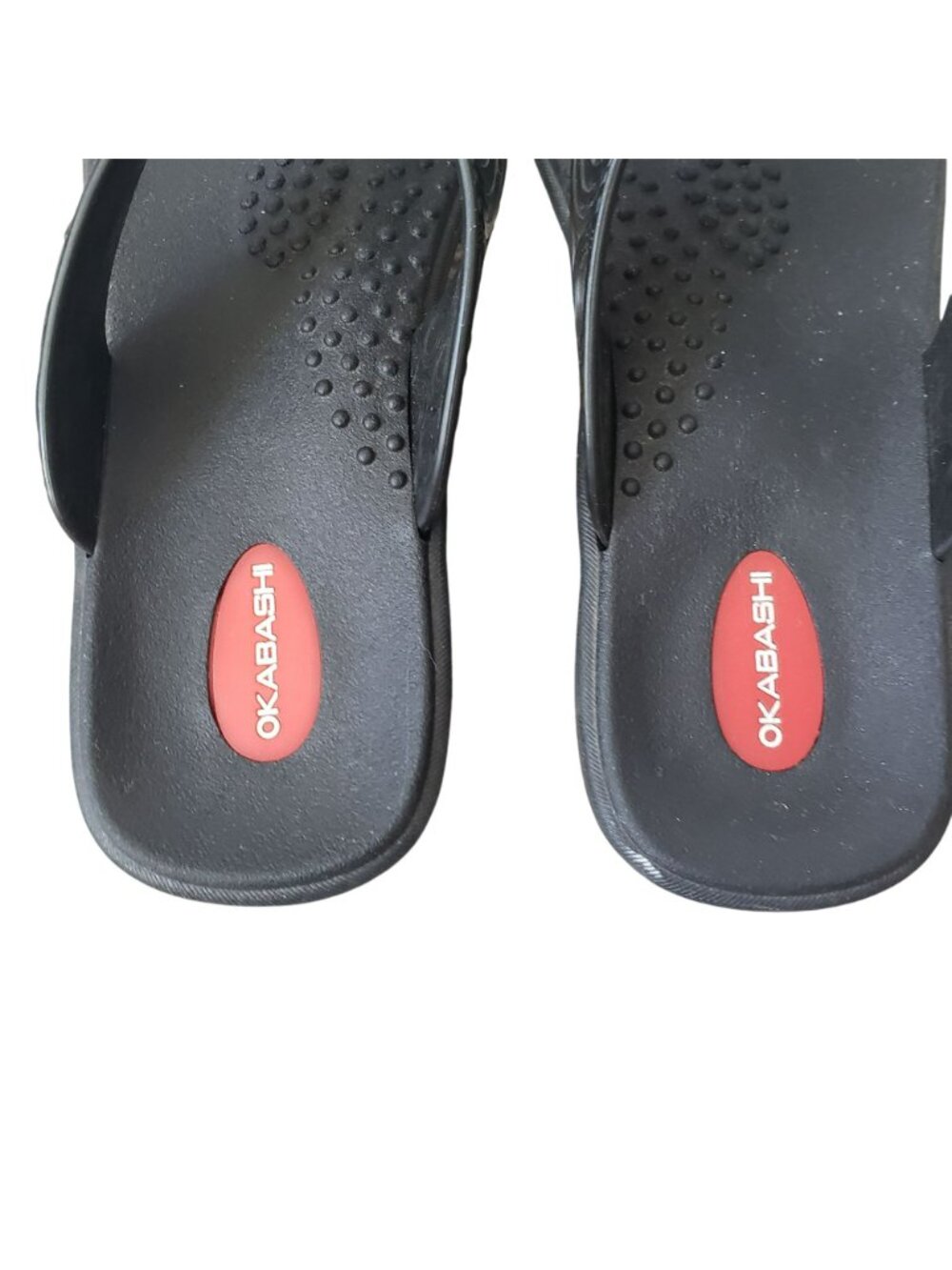 Okabashi Black Flip Flop Thong Orthopedic Sandals Arch Support Womens L - Picture 6 of 9